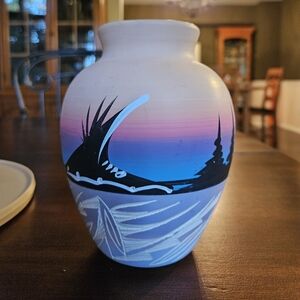 Southwestern Navajo Desert Landscape Pottery - Natural Connection - Signed
